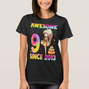 9 Year Old Girls Teens Princess cute girls 9th Bir T-Shirt