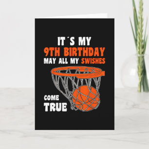 9 Year Old Happy 9th Birthday Sketll 9th Birthday  Card