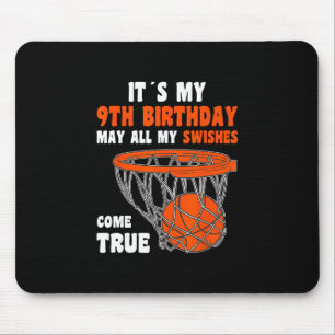 9 Year Old Happy 9th Birthday Sketll 9th Birthday  Mouse Pad