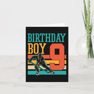 9 Year Old Ice Hockey Themed 9th Birthday Party Su Card