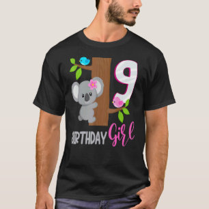 9 Year Old Koala Birthday Koalafied Girl 9th Birth T-Shirt
