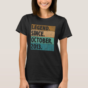 9 Year Old Legend Since October 2013 9th Birthday T-Shirt