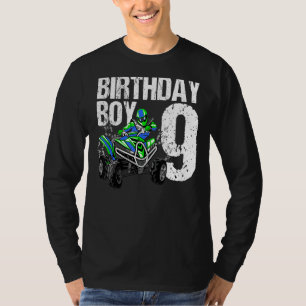 9 Year Old Quad Birthday Party Theme Atv 4 Wheeler T-Shirt