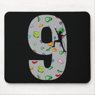 9 Year Old Rock Climbing 9th Birthday Adventure Cl Mouse Pad