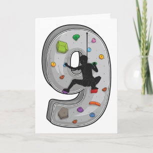 9 Year Old Rock Climbing 9th Birthday Adventures C Card