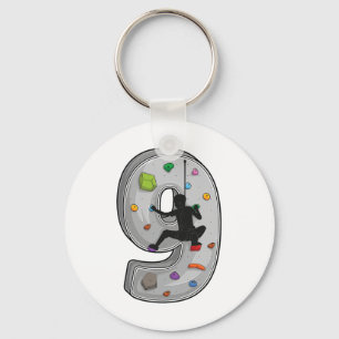 9 Year Old Rock Climbing 9th Birthday Adventures C Key Ring
