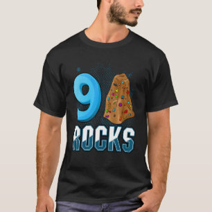 9 Year Old Rock Climbing Birthday Party 9th Birthd T-Shirt