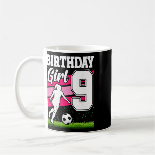 9 Year Old Soccer Birthday Party Theme 9th For Gir Coffee Mug