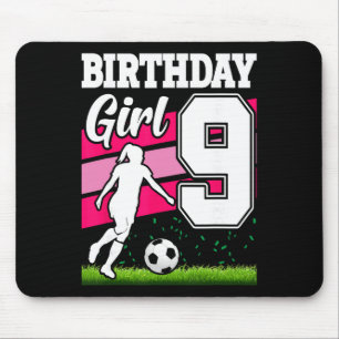 9 Year Old Soccer Birthday Party Theme 9th For Gir Mouse Pad