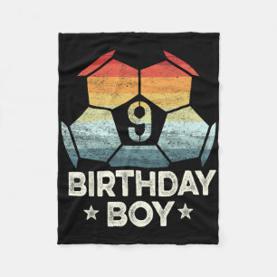 9 Year Old Soccer Player Gifts 9th Birthday Boy Ni Fleece Blanket