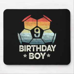 9 Year Old Soccer Player Gifts 9th Birthday Boy Ni Mouse Pad