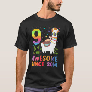9 Year Old Teen Girls Awesome Since 2014 9th Birt T-Shirt