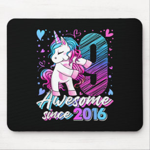9 Year Old Unicorn Gifts For Girls 9th Birthday Gi Mouse Pad
