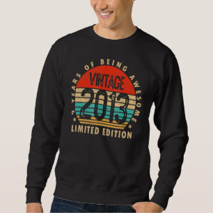 9 Year Old Vintage 2013 9th Birthday Sweatshirt