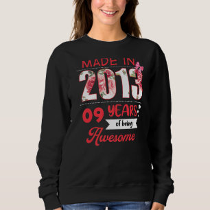 9 Year Old Vintage 2013 9th Birthday Sweatshirt