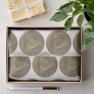 9 Year Recovery Anniversary Coin Tissue Paper