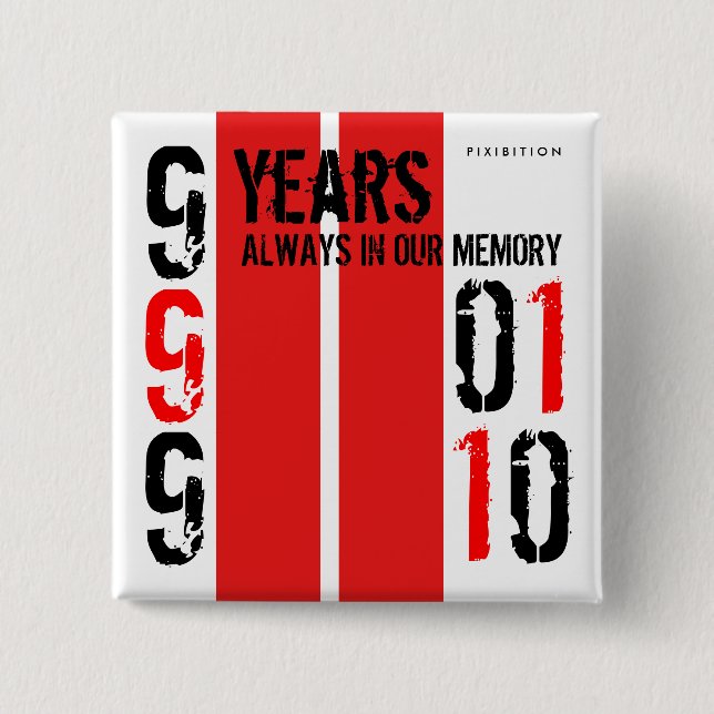 9 Years 911 Square Button 1 (Front)