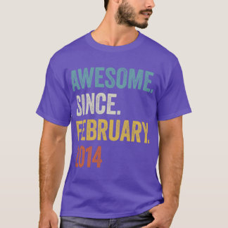 9 Years Awesome Since February 2014 9th Birthday2 T-Shirt