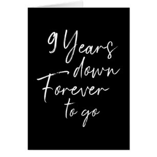 9 years down forever to go 9th wedding anniversary