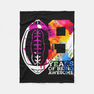 9 Years Of Being Awesome Football 9th Birthday  Fleece Blanket
