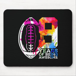 9 Years Of Being Awesome Football 9th Birthday Mouse Pad