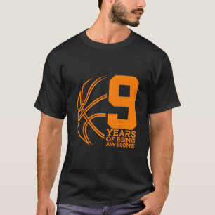 9 Years Of Being Awesome Sketll 9th Birthday T-Shirt