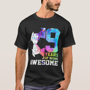 9 Years Of Being Awesome Soccer 9th Birthday T-Shirt