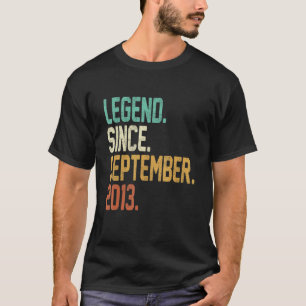9 Years Old  9th Birthday Legend Since September 2 T-Shirt