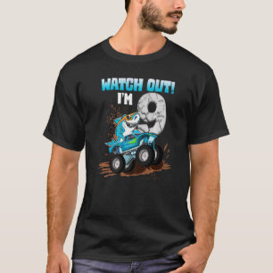 9 Years Old 9th Birthday Shark Boy Girl Monster Tr T-Shirt