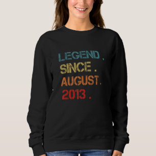 9 Years Old Awesome Since August 2013 9th Birthda Sweatshirt