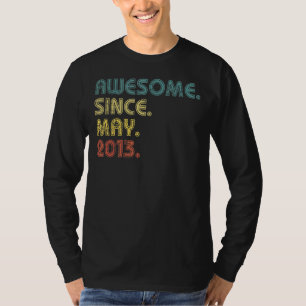 9 Years Old Awesome Since May 2013 9th Birthday T-Shirt