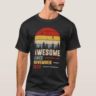 9 Years Old Awesome Since November 2013 9th Birth T-Shirt