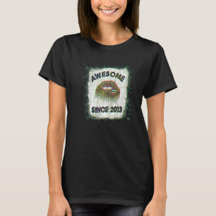 9 Years Old Birthday Awesome Since 2013 Leopard Li T-Shirt