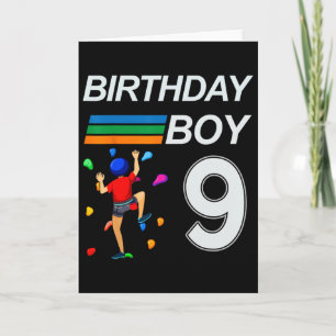 9 Years Old Birthday Bouldering Rock Climbing For  Card