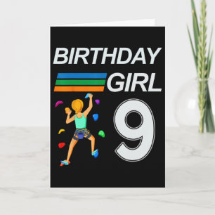 9 Years Old Birthday Bouldering Rock Climbing For Card