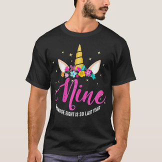 9 Years Old Birthday Girl Gifts Unicorn 9th Birthd T-Shirt