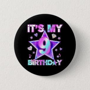 9 Years Old Birthday Kpop Kids Toddler 9th 6 Cm Round Badge