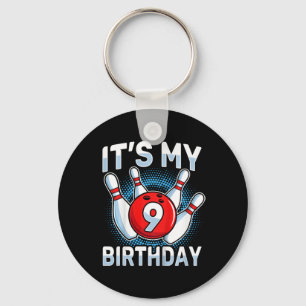 9 Years Old Bowling 9th Birthday Party Boys Girls Key Ring