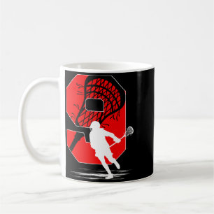 9 Years Old Boy Lacrosse Themed 9th Birthday Party Coffee Mug