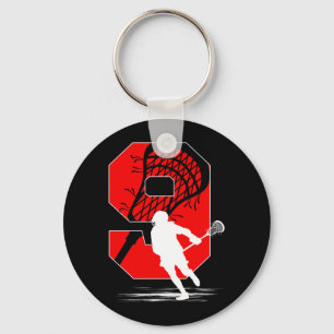 9 Years Old Boy Lacrosse Themed 9th Birthday Party Key Ring