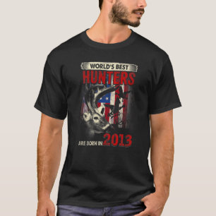 9 Years Old Deer Hunter Born In 2013 9th Birthday T-Shirt