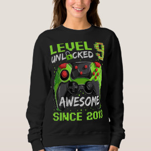 9 Years Old Gamer Boy Birthday Awesome Since 2013 Sweatshirt