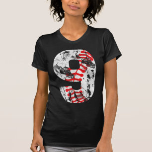 9 Years Old Gifts Number 9 Baseball 9th Birthday B T-Shirt