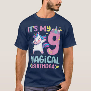 9 Years Old Its My 9th Magical Birthday Unicorn Pa T-Shirt