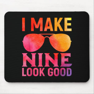 9 Years Old Kids Birthday Quote Graphics Funny 9th Mouse Pad