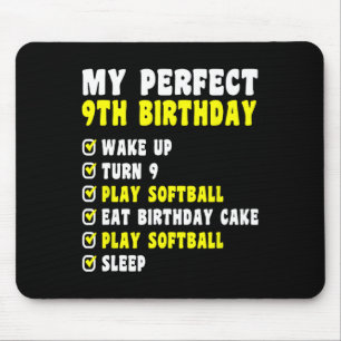9 Years Old My Perfect 9th Birthday Softll 9th Bir Mouse Pad