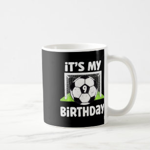 9 Years Old Soccer 9th Birthday Player Kids B-day Coffee Mug