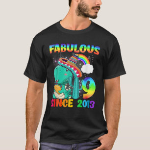 9 Years Old T Rex 9Th Birthday Dinosaur Girls Sinc T-Shirt