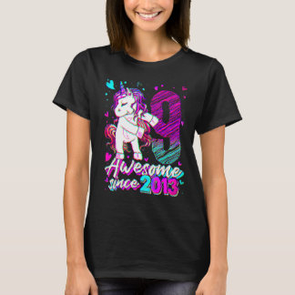 9 Years Old Unicorn Flossing 9th Birthday Girl Uni T-Shirt
