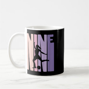 9 Years Soccer Girls Gift 9th Birthday Football Pl Coffee Mug